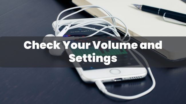 Check Your Volume and Settings